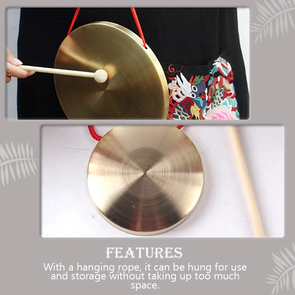 Gong Chinese for Company Opening Durable Hand Toys Percussion Instrument Copper Musical Interesting Child