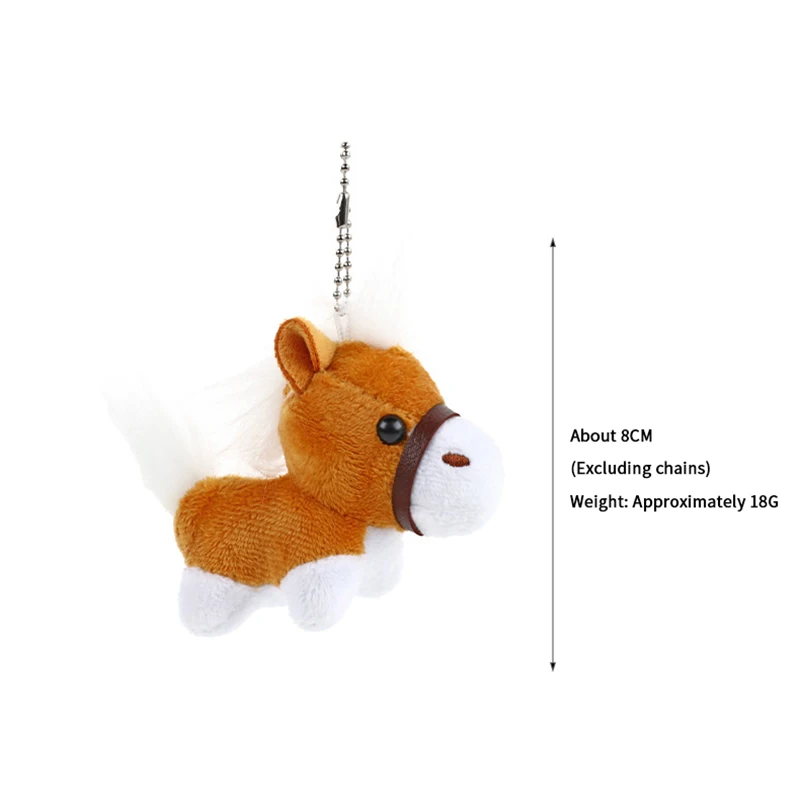 1Pcs Toy Plush Animal Kawaii Ornaments Bulk Toys Key Hanging Decor Pp Cotton Keychain