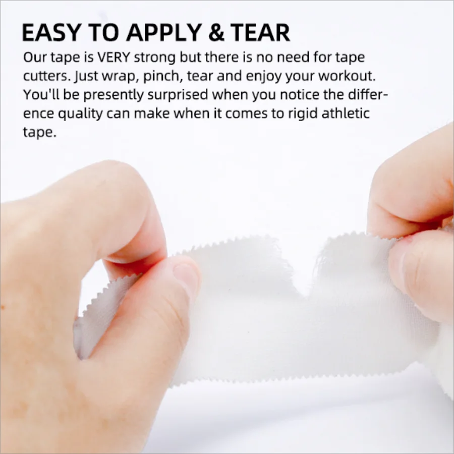 Kindmax-Bande de sport blanche pour entraîneur, bandage athlétique pour fitness, premiers soins, blessures rondes, doigts, chevilles, poignet,