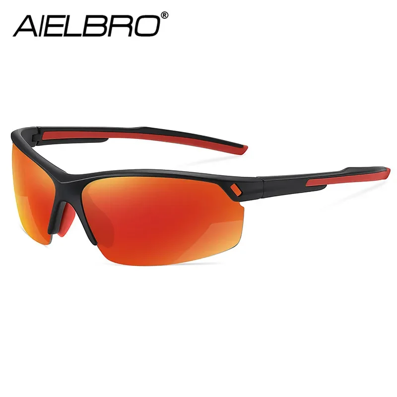 AIELBRO New Cycling Eyewear Sets Men\'s Sunglasses Polarized Glasses Cycling Sunglasses for Sports TR-90 Sunglasses for Men