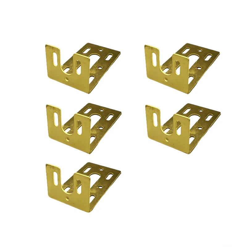 5PCS 2040 Brushed Motor Mount Bracket 40x22x19.20mm Mini Metal Fixing Stand Brass Hardware Fittings DIY Parts for RC Boat Model