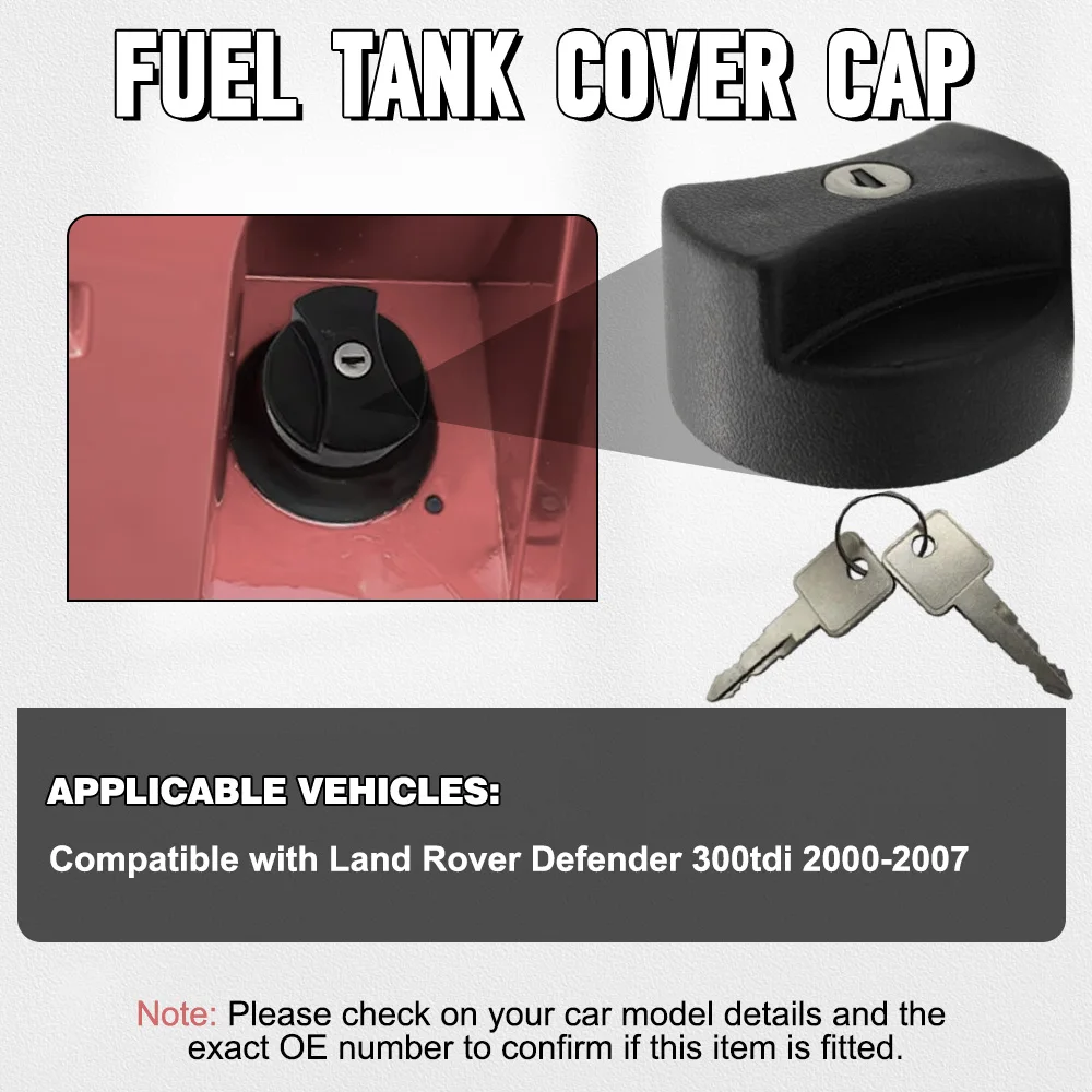 Fuel Tank Cover Gas Cap with Lock Keys for Land Rover Defender 300tdi STC4072 RTC4740 BR 0099