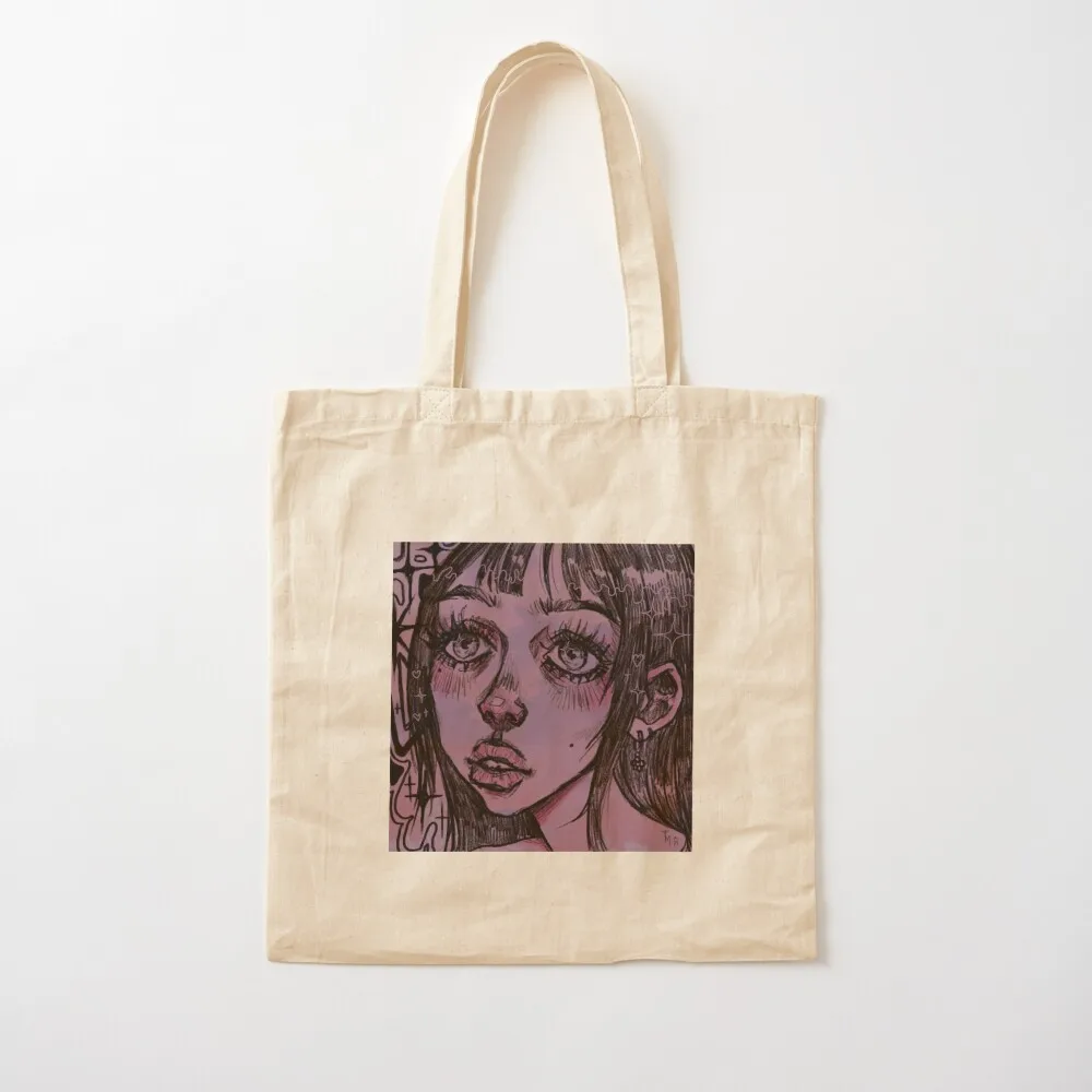 Sparkle in her eye Tote Bag tote bags aesthetic shopping bags foldable Shopping bags cloth bag woman Canvas Tote Bag