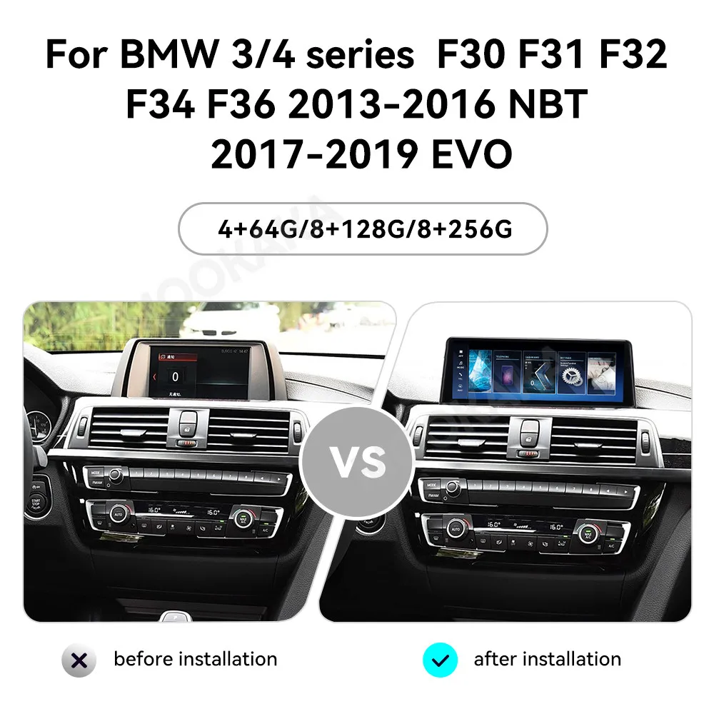 Car Accessories Radio For BMW 3/4 series F30 F31 F32 F34 F36 2013-2019 Android GPS Navigation Multimedia Stereo Receiver Head