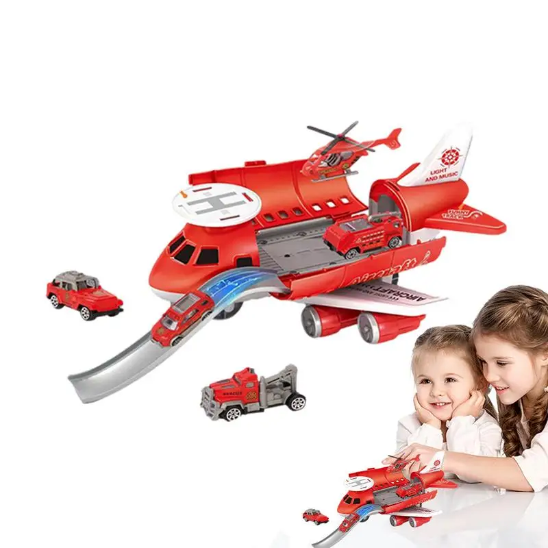 Airplane Parking Lot Educational Vehicles Play Set Cargo Plane Large Size Passenger Plane Kids Airliner Toy Storage Alloy Cars