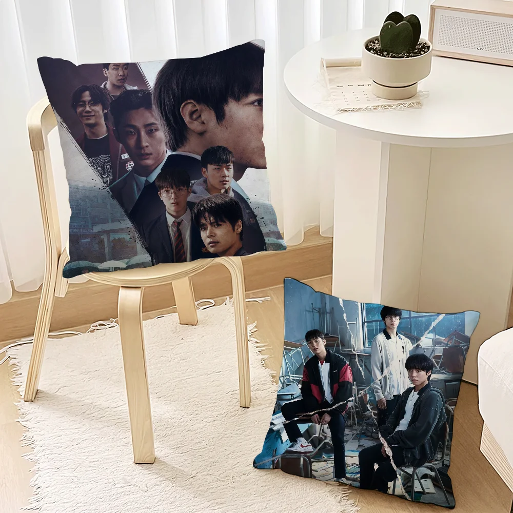 Funda de cojín para TV, sofá, cabecera decorativa para el hogar, cojín de respaldo para dormitorio, cojín cuadrado W-Weak H-Hero Class 2-S, tiempo de siesta