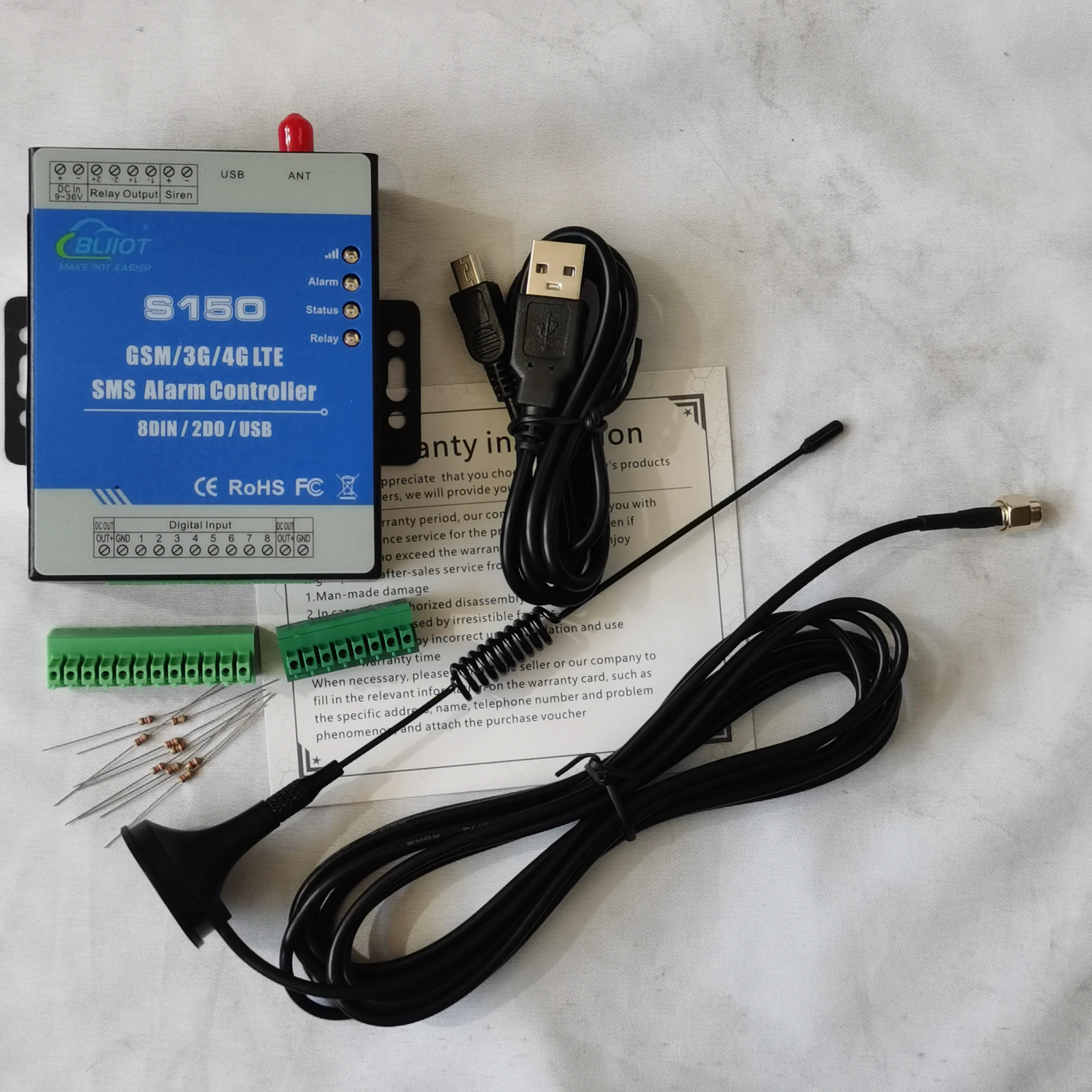 High Quality S150 2G/4G Alarm System GSM 3000 Users Remote Switch Control Digital Input Monitoring Alarm Unit