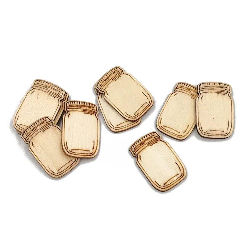 20 قطعة من قطع الزجاجات الخشبية الحلي الخشبية أقراص خشبية فارغة غير مكتملة لحلي عيد الميلاد ذاتية الصنع #6