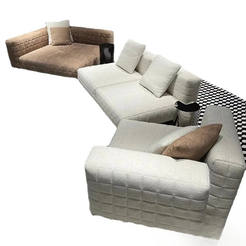 

Square sofa chocolate, living room L-shaped corner princess sofa