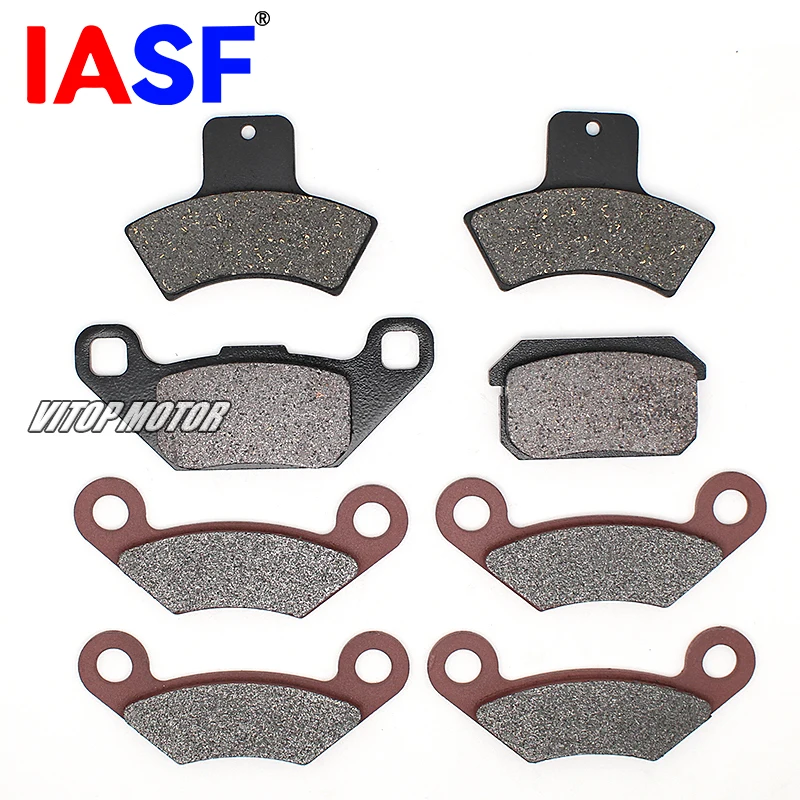 

IASF One Set/8pcs Motorcycle Front and Rear Brake Pads for LINHAI 260 300 400 500 ATV UTV 4X4 BIG HORN LH260 LH300