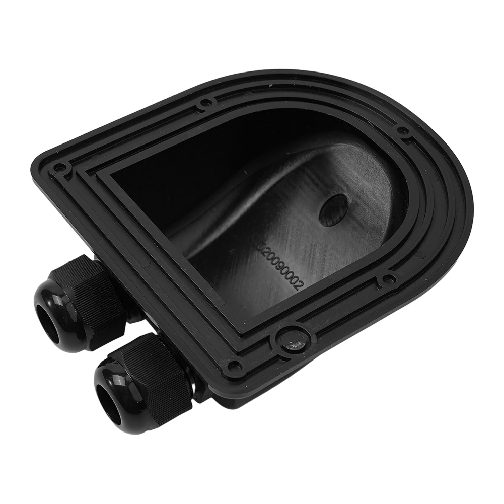 RV Solar Cable Guide Connection Box for Motorhome Yacht Deck and Flat Roof Photovoltaic Mounting with Dual Entry Ports