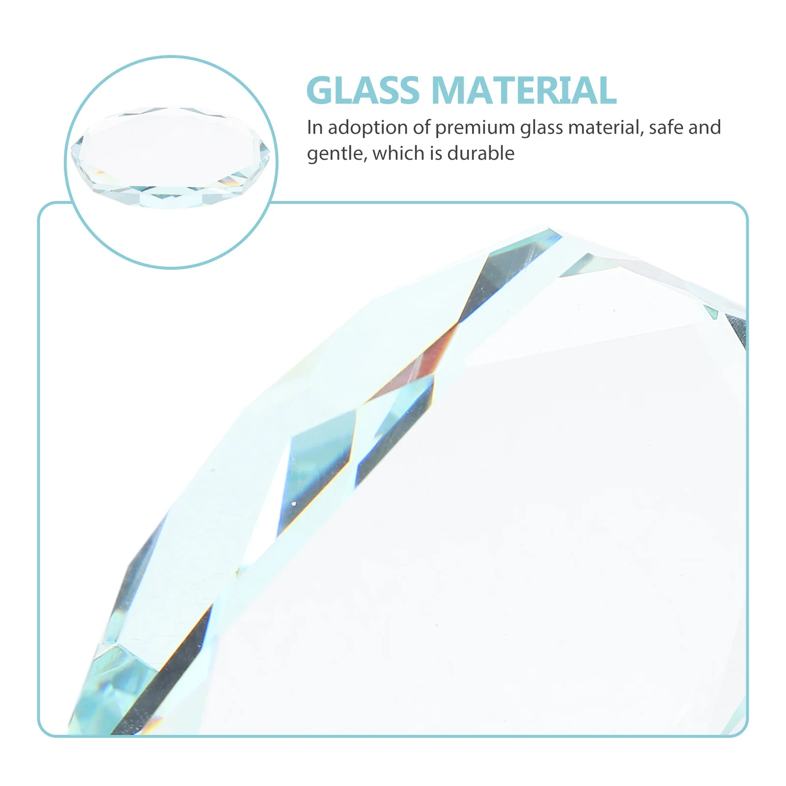 

Premium Glass Display Base Diamond Cut Craft Showcase Transparent Base for Collectibles Ornament Storage Decorative