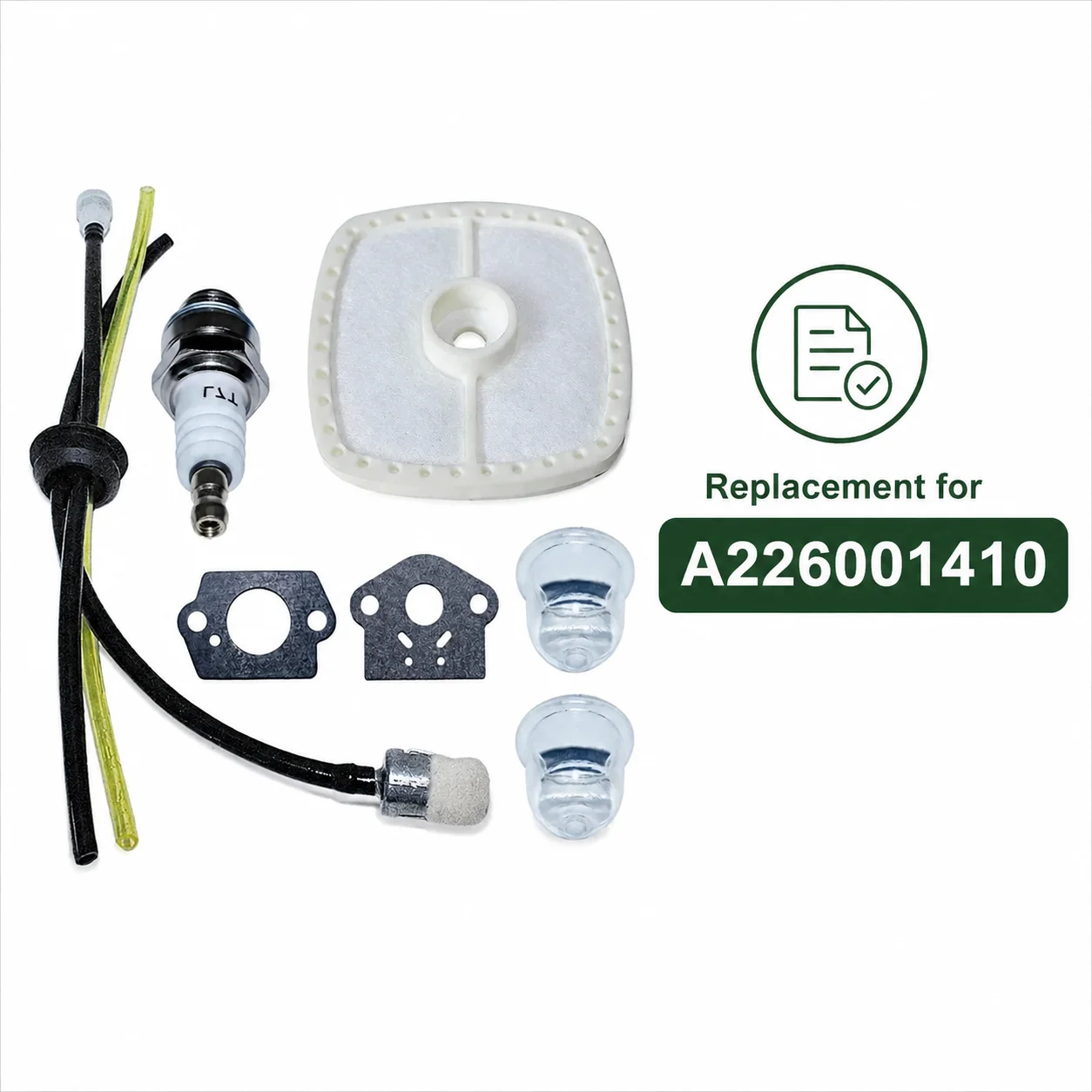Air Fuel Filter Line Grommet Seal Kit, Replacement Tune Up Kit for Echo SRM230 SRM200 SRM201 SRM210 Trimmer, A226001410