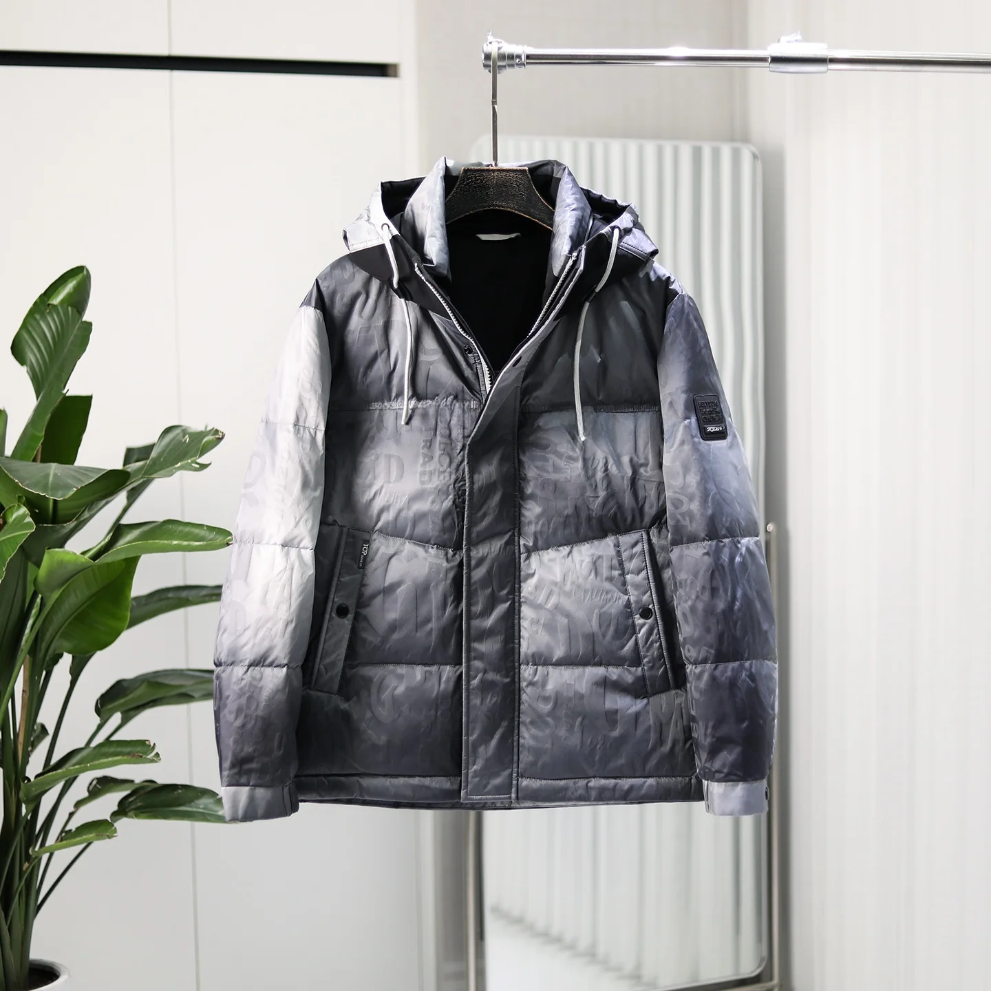 

Модная утепленная зимняя мужская куртка-пуховик с капюшоном, водонепроницаемая, повседневная, из 90% пуха, свободного кроя