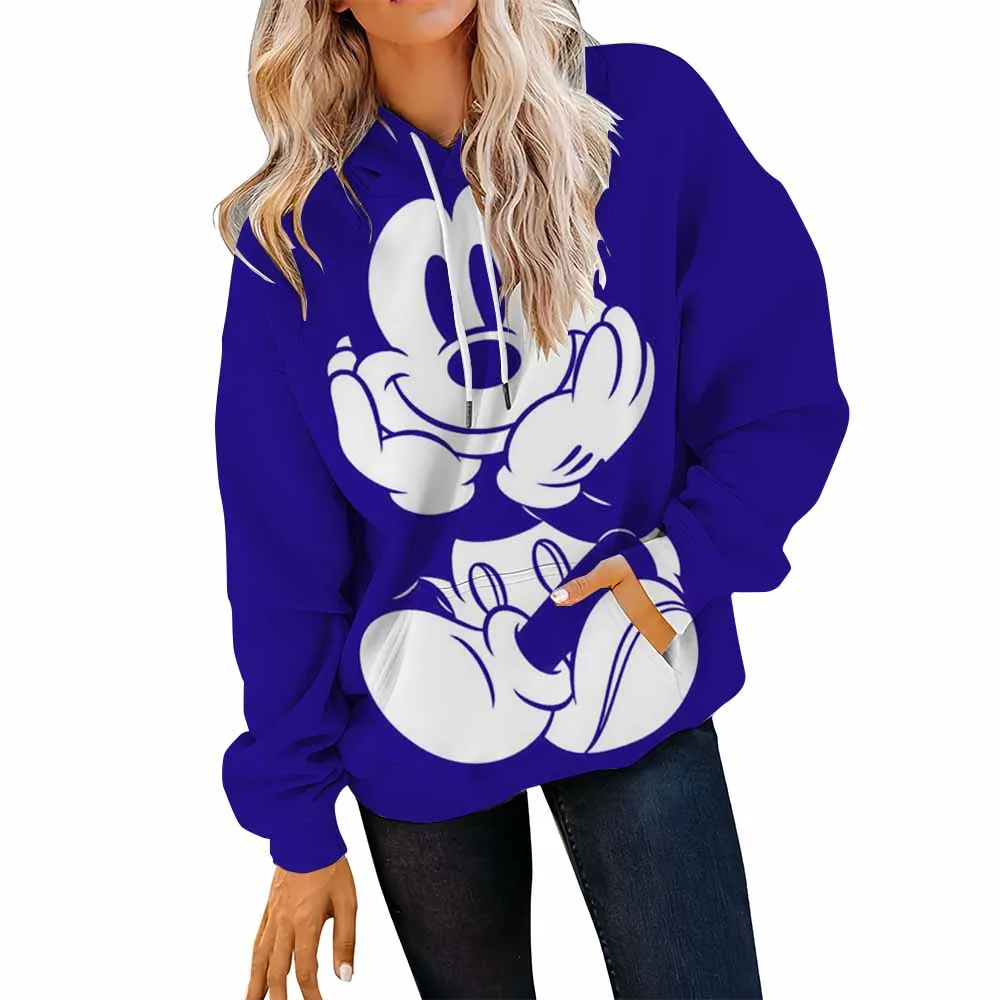 2026 مرحبا كيتي طباعة بلوزات النساء الشتاء هوديس Crewneck فضفاض البلوز أساسيات ملابس حريمي مريحة #5