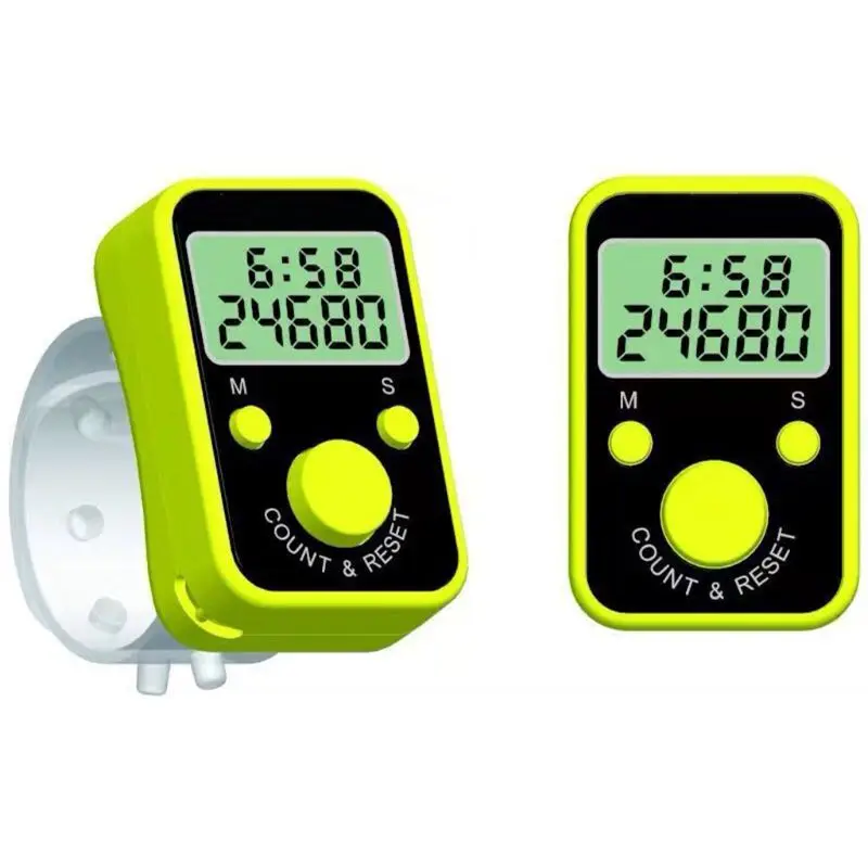 LCD Electric Display Digital Finger Counter, Tempo Anel Contagem Register, Costura Tricô Weave