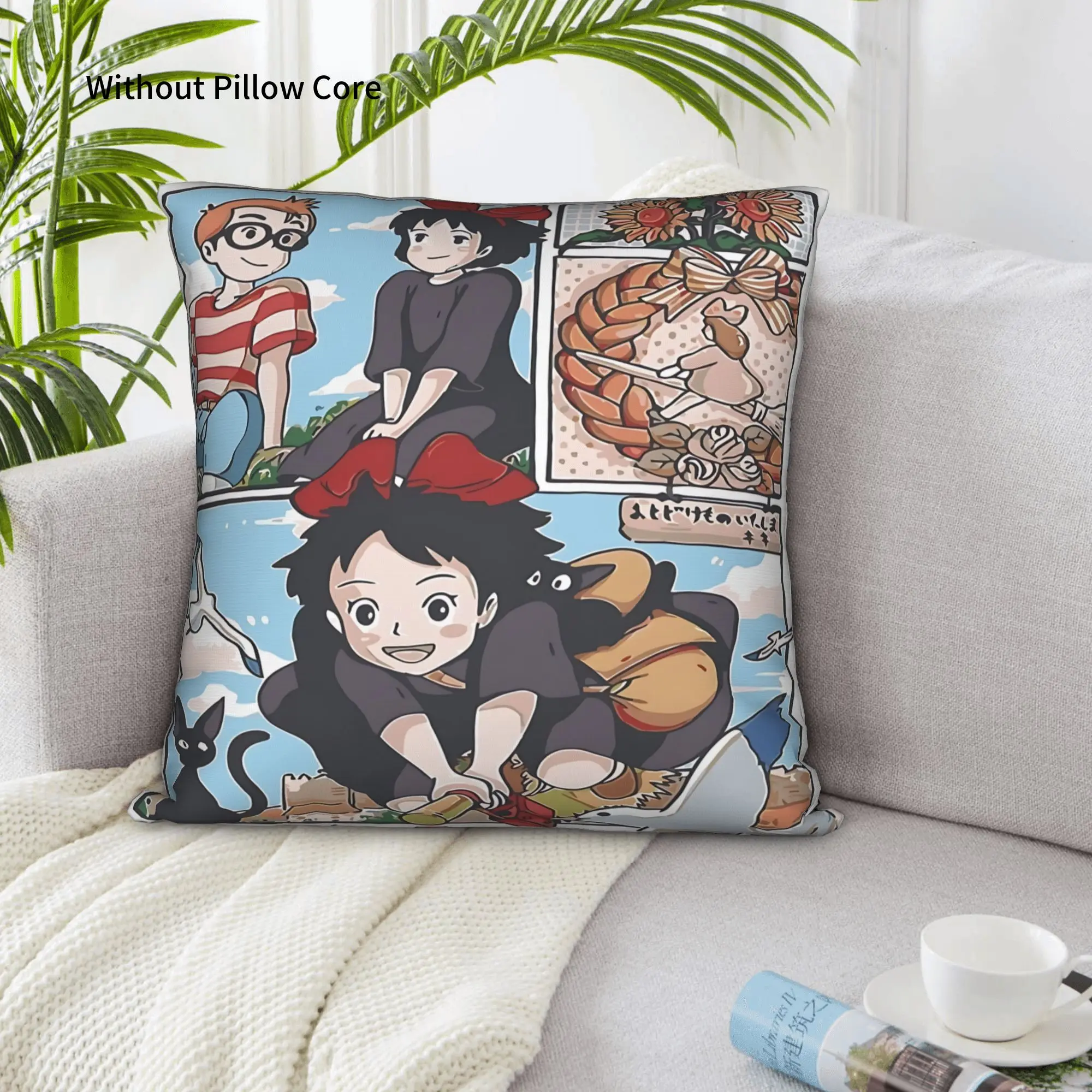 1PC Anime Kiki’s Delivery Service Pillow Case Home Decor Items Double-Sided Printing  Sofa Cushion Bedroom Bedside Pillow