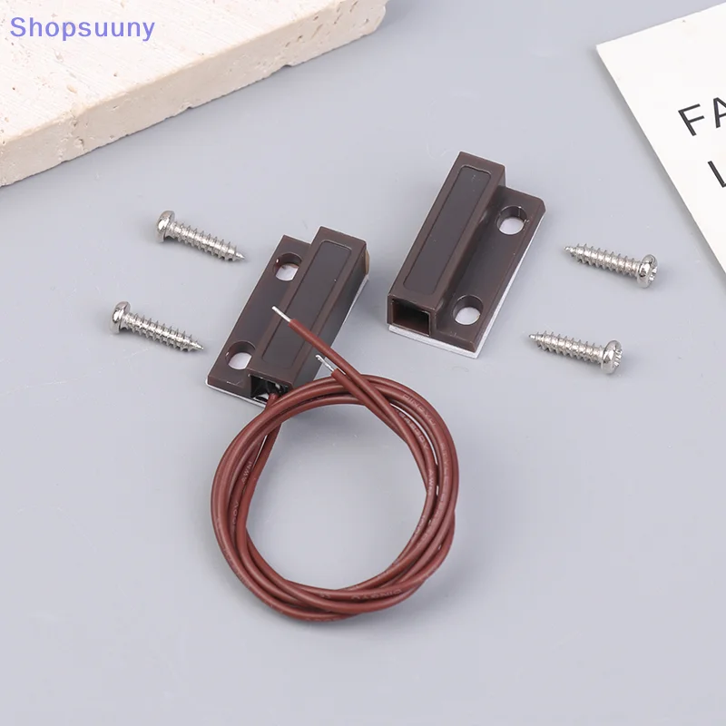[SU]MC-38A Wired Door Window Sensor Magnetic Switch NC/NO Sensor Switch For Home Alarm System Detector Reed Switch[SU]