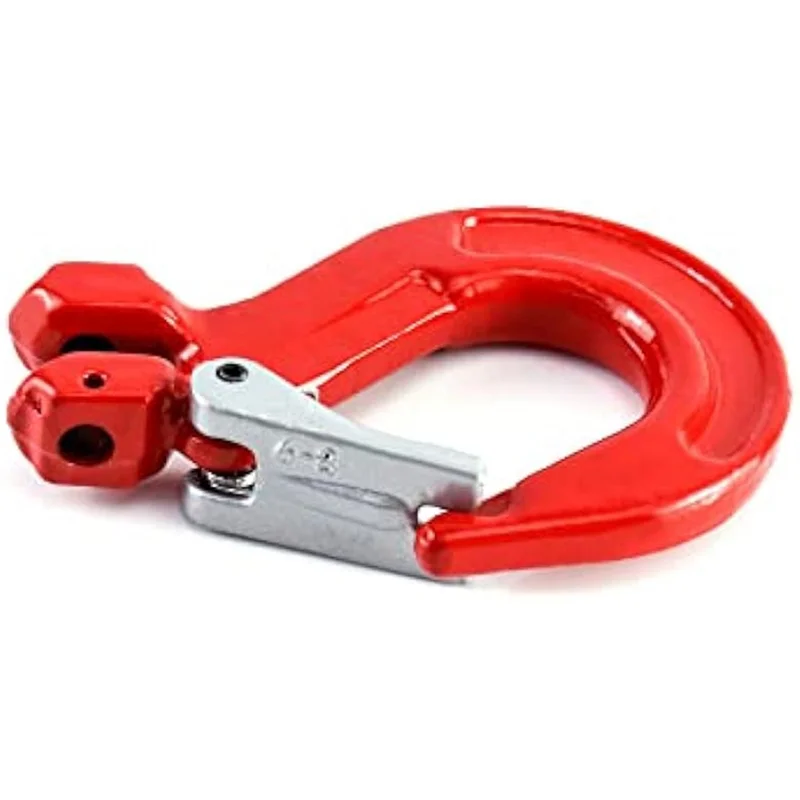 Крюк Clevis с защелкой, 4 шт., 5/16 дюймов, ограничение нагрузки 2470 фунтов, легированная сталь класса 80, прочный, простая установка, простота в использовании