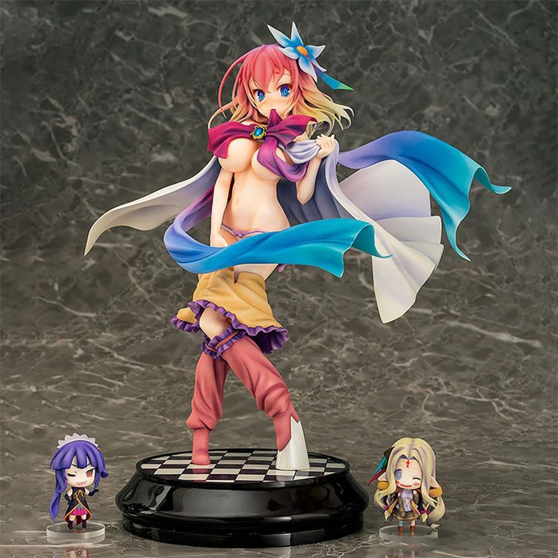 24CM No Game No Life ZERO Shiro Schwi Shuvi Stephanie Dola Figure PVC Anime Model Action Toys Doll Christmas Gifts Adult Product