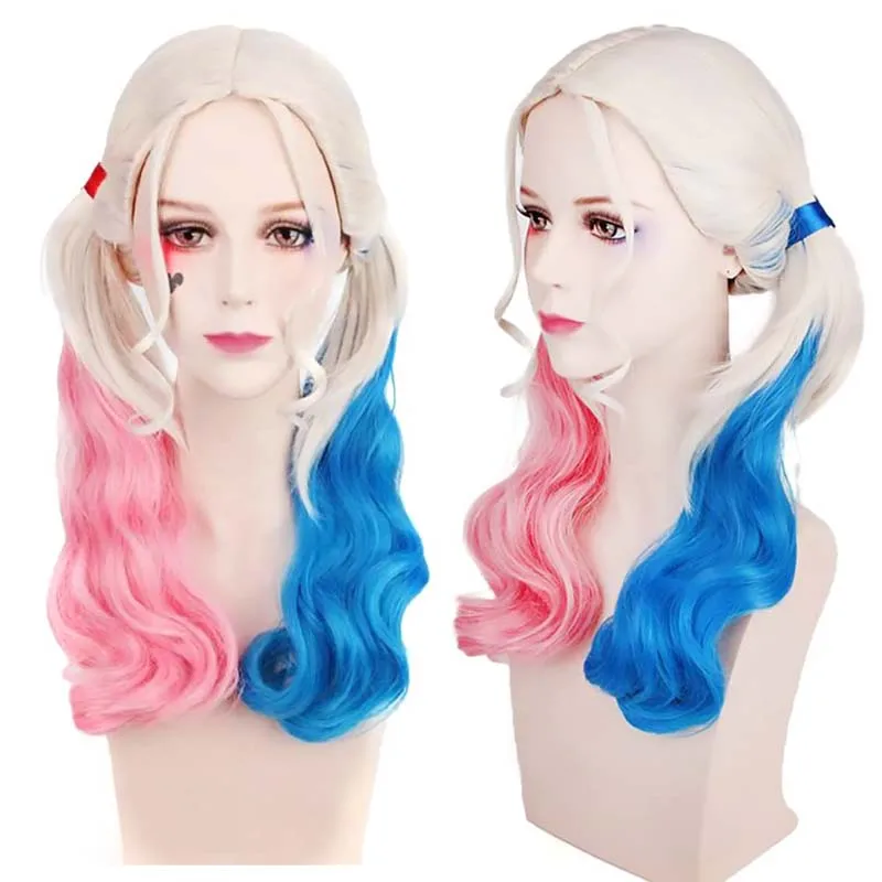 Ladies Women Circus Halloween Harley Clown Costume Jacket Pants Wigs