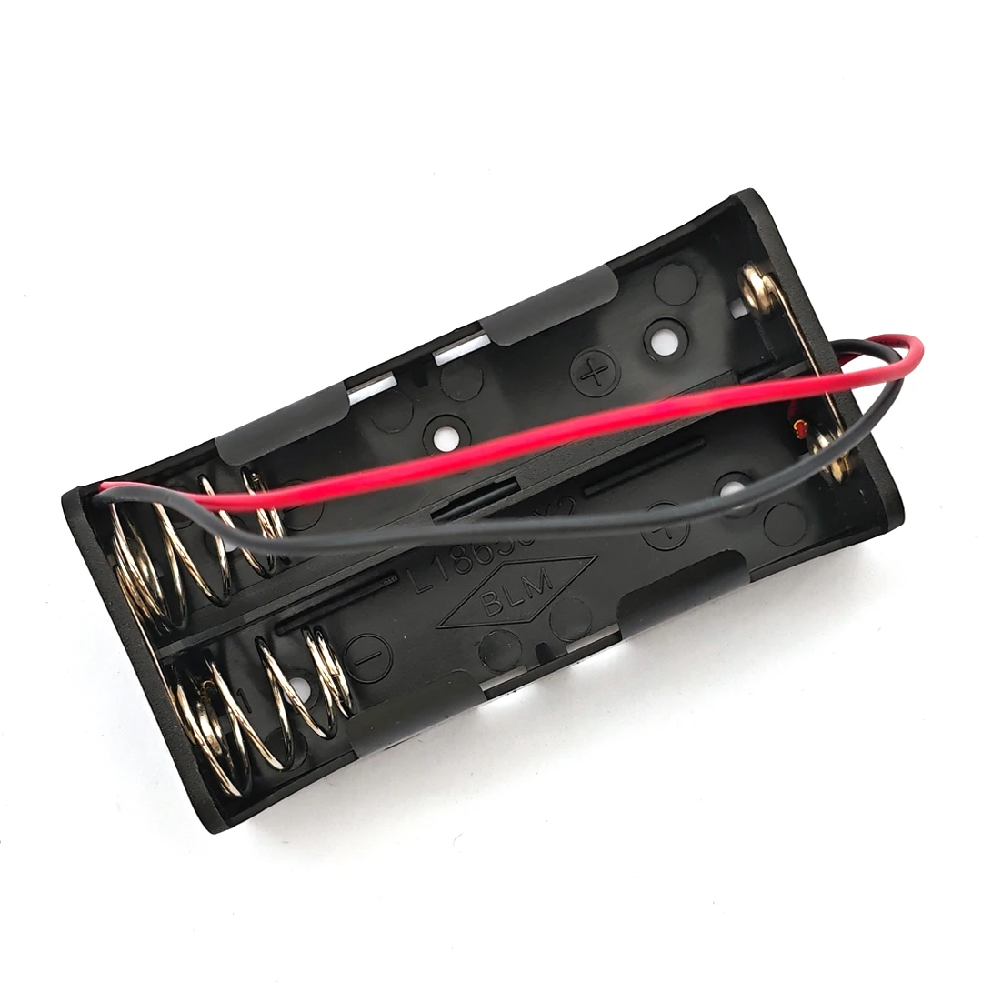 2/3/4-Fach 18650 Batteriehalter-Box, 3,7V Parallel-Batterie-Aufbewahrungsgehäuse mit Rot-Schwarzem Kabel, Federkontakt DIY-Stromversorgung – Detail 1