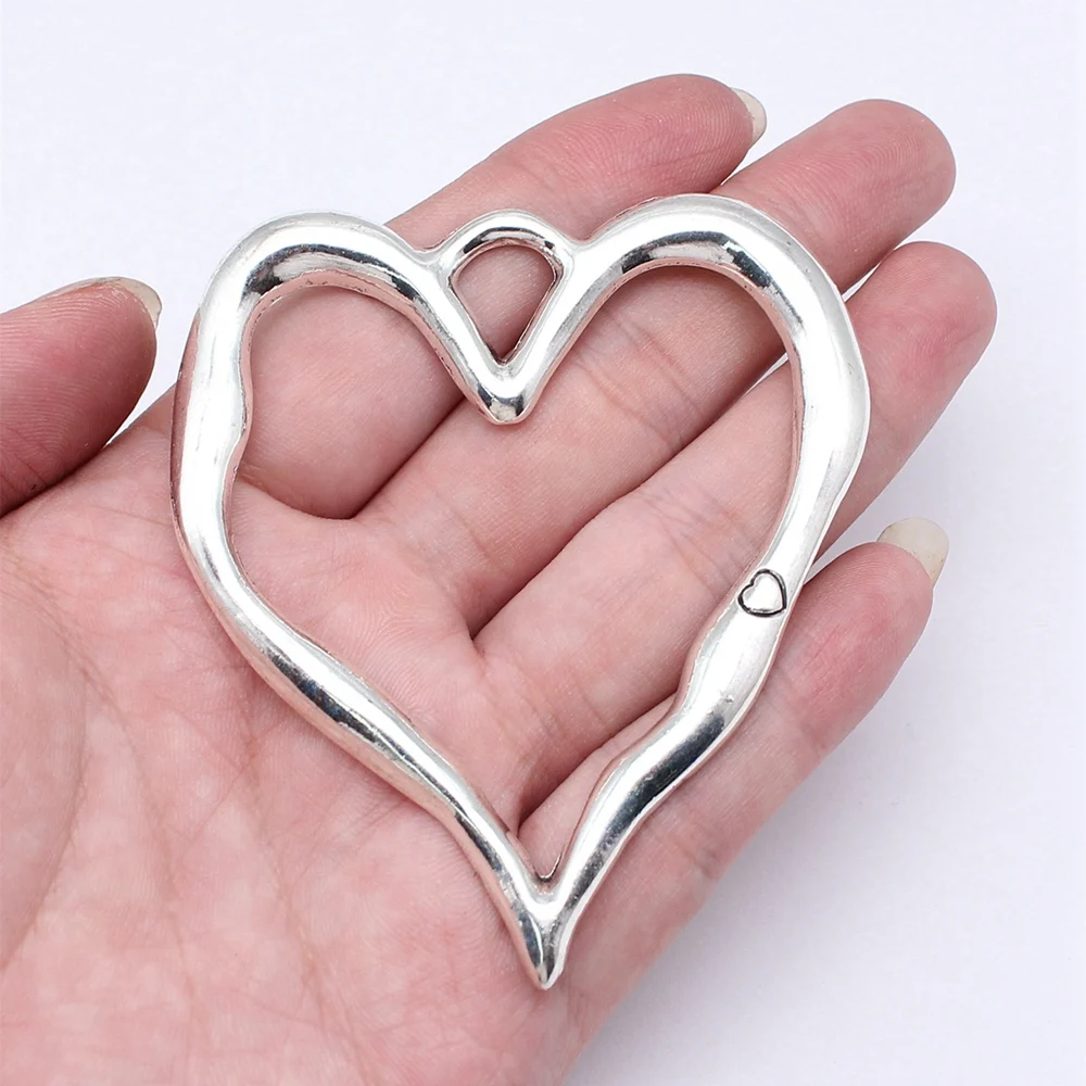 Jewelry Making Big Heart Charms Pendant Cute Phone Pendant 1pcs