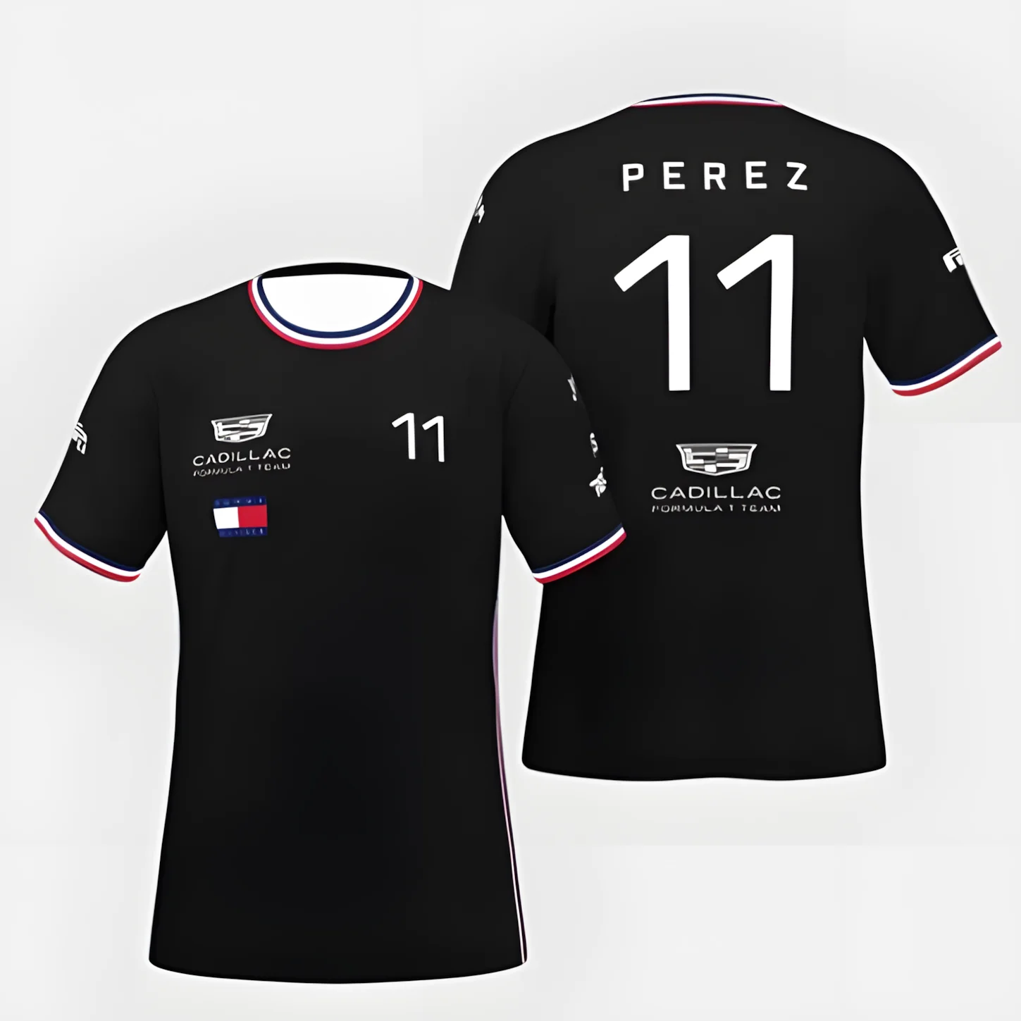 Cadillac Racing Team Outdoor Extreme Sports Speed Drying Breathable T-shirt PEREZ 11 Driver Followers Oversized Short Sleeve image 4