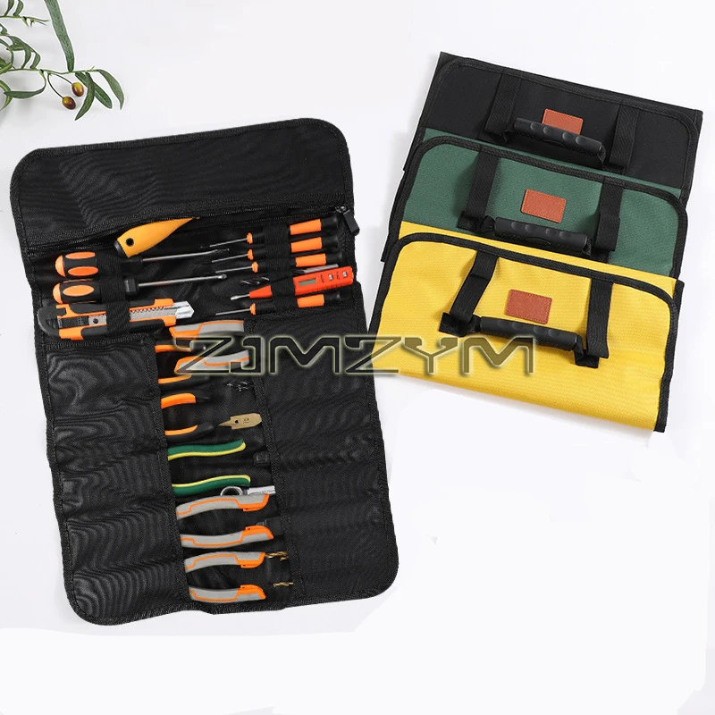 Multifunctional Tool Roll Bag Canvas Roll Tool Bag Organizer Tools Storage Bag Case For Hardware Bag