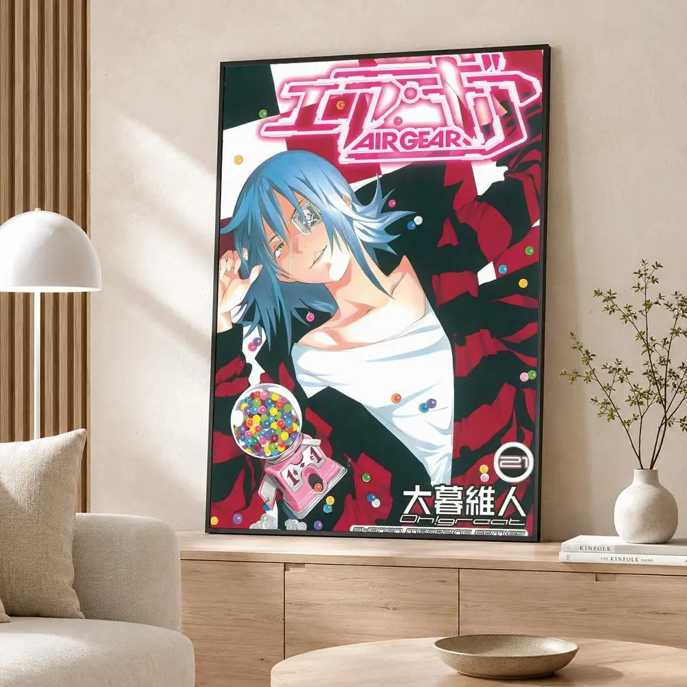 Anime Air Gear Poster Self-adhesive Art Waterproof Paper Sticker Coffee House Bar Room Wall Decor view 5
