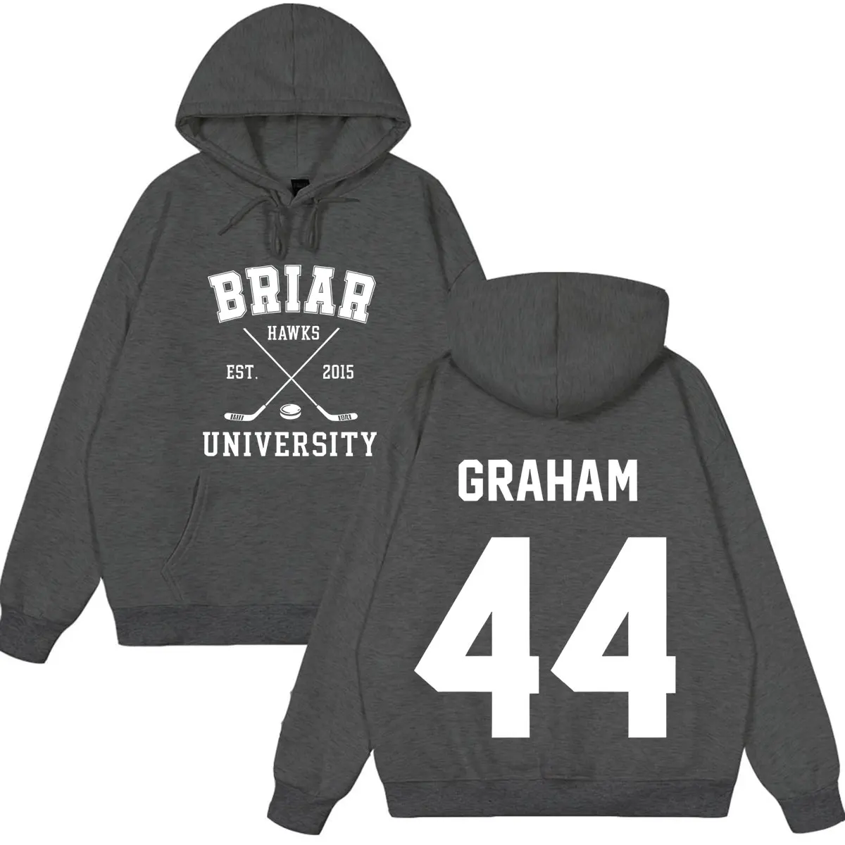Graham 44 Off Campus TV-Serie Briar University Fashion Print Hoodie Herren Damen Hip-Hop Pullover Casual Sweatshirt Streetwear – Detail 5