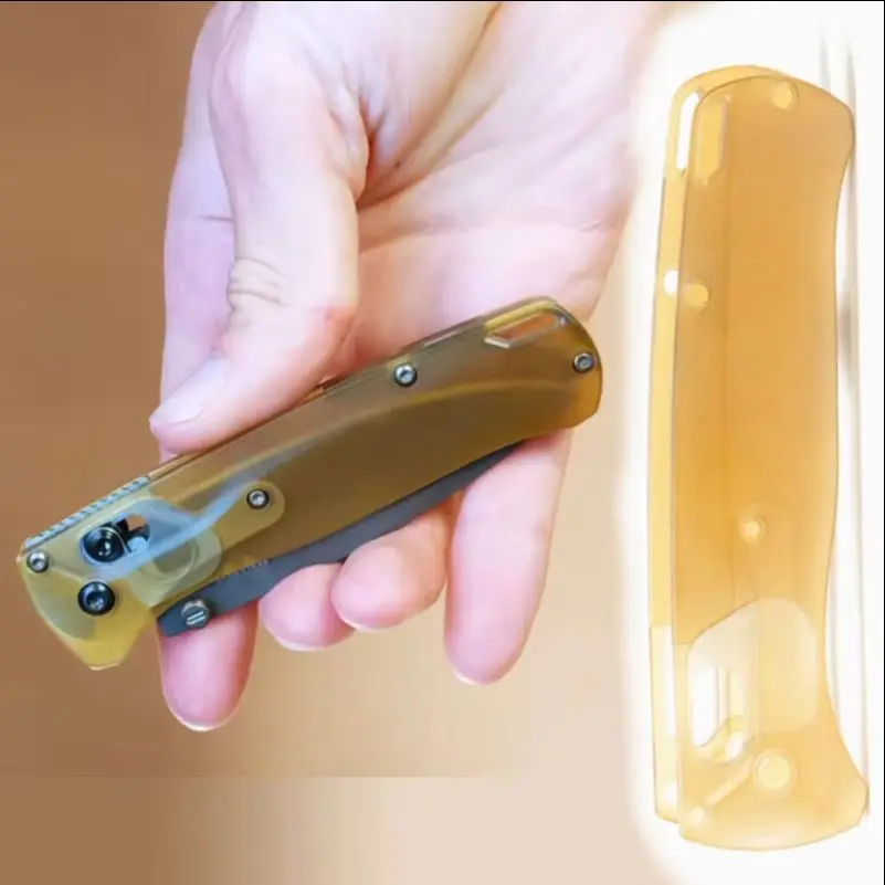 

Изготовленные на заказ прозрачные весы с перекрестной ручкой PEI для Benchmade Bugout 535, ручки для ножей, сделай сам, замена аксессуаров, детали