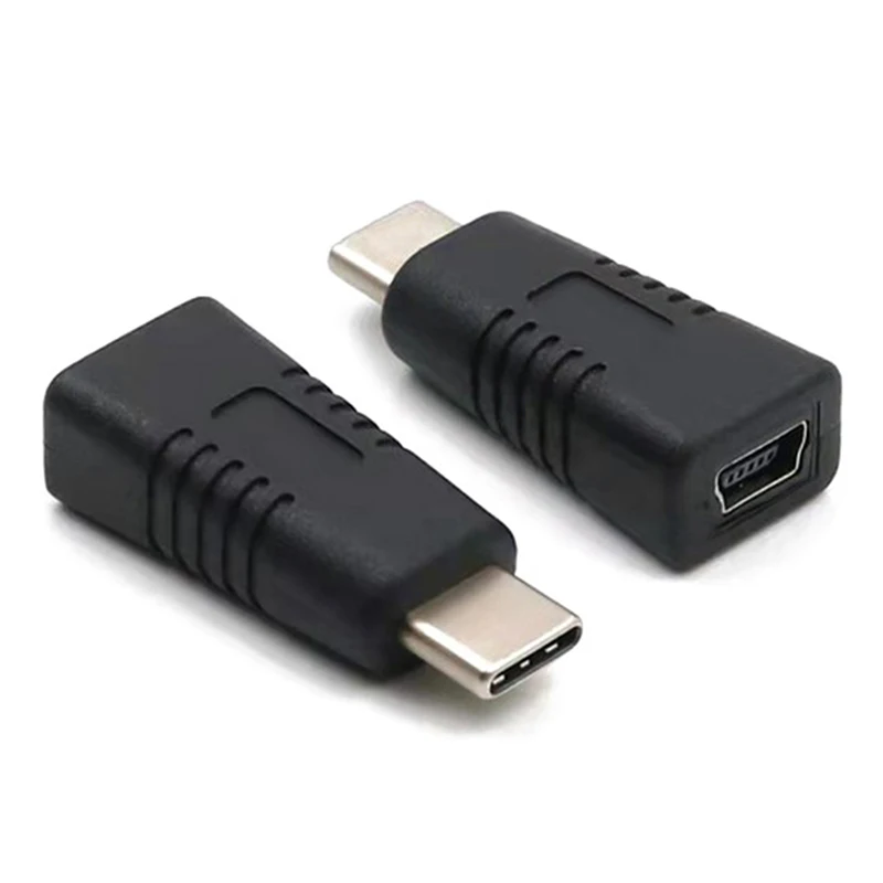 Mini USB Female To Type C Male Adapter Mini T Type Female To Data Cable Charging Adapter