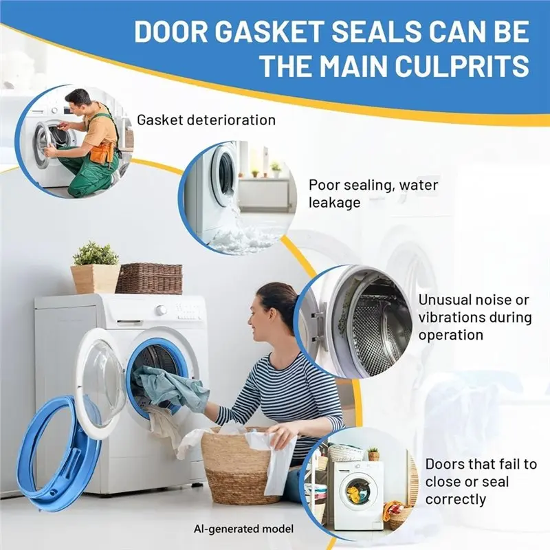 SOFT-Washer Door Gasket Gasket Seal Replacement For GE GFW550SSN0WW GFW550SSN2WW GFW550SSN5WW GFW550SSN1WW