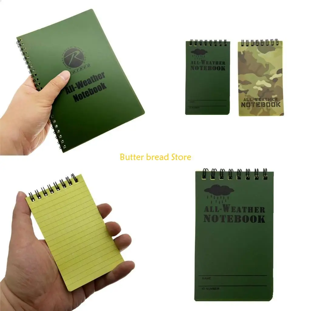 W89C All-Weather Memo-Pads Steno-Pads with Grids Waterproof Notebook