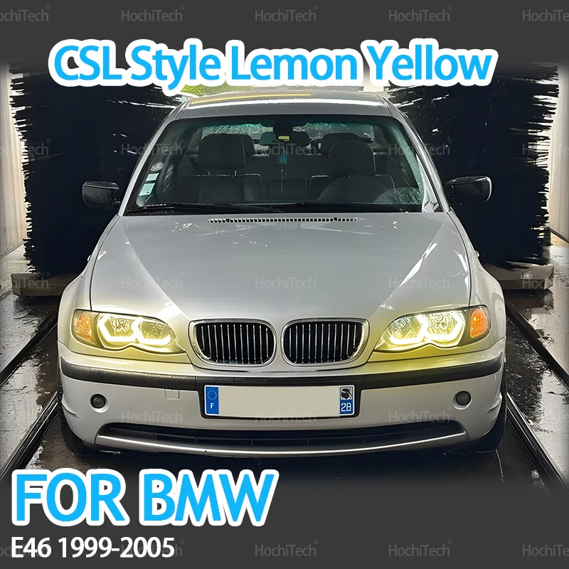 

Ультра яркий CSL стиль лимонно-желтого цвета M4 стиль белый светодиодный комплект кольца «ангельские глазки» DRL для BMW E46 Sedan Touring Wagon 1999-2005 гг.