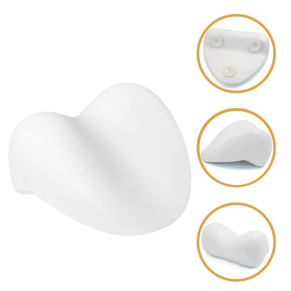 

Bathtub Pu Material Durable Bath For Tub Home Bathing Pillow Heart Shape Suction Cup Bath Tub Head Support Household