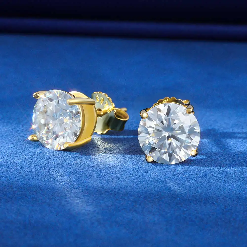 

ICEBLING 8MM Moissanite Earring Man Round Cut 925 Sterling Silver VVS Studs For Gift Jewelry