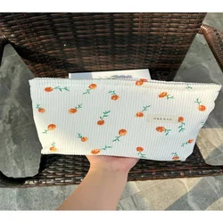 Corduroy Women's Cosmetic Bag Ladies Handbags Purses Makeup Toiletries Organizer Storage Girls Bags Wash Beauty Pouch Travel