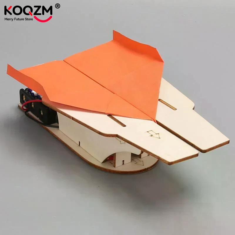1 Set Science Experiment Teaching Tool DIY Aircraft Carrier Paper Airplane Launcher Toy Puzzle Parent Interactive Kit