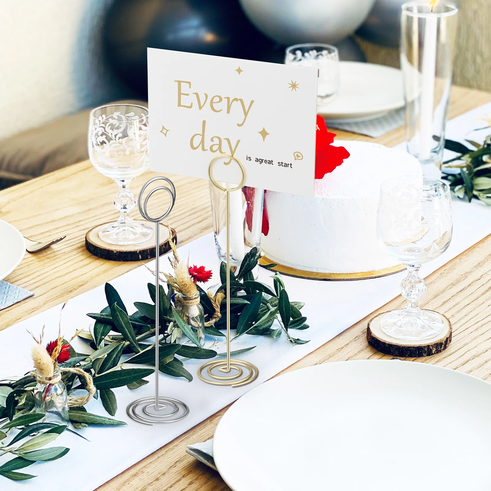 

10 Pcs Place Card Holder Table Holders Dinner Peacock Cards Number Decorative Placecard for Wedding