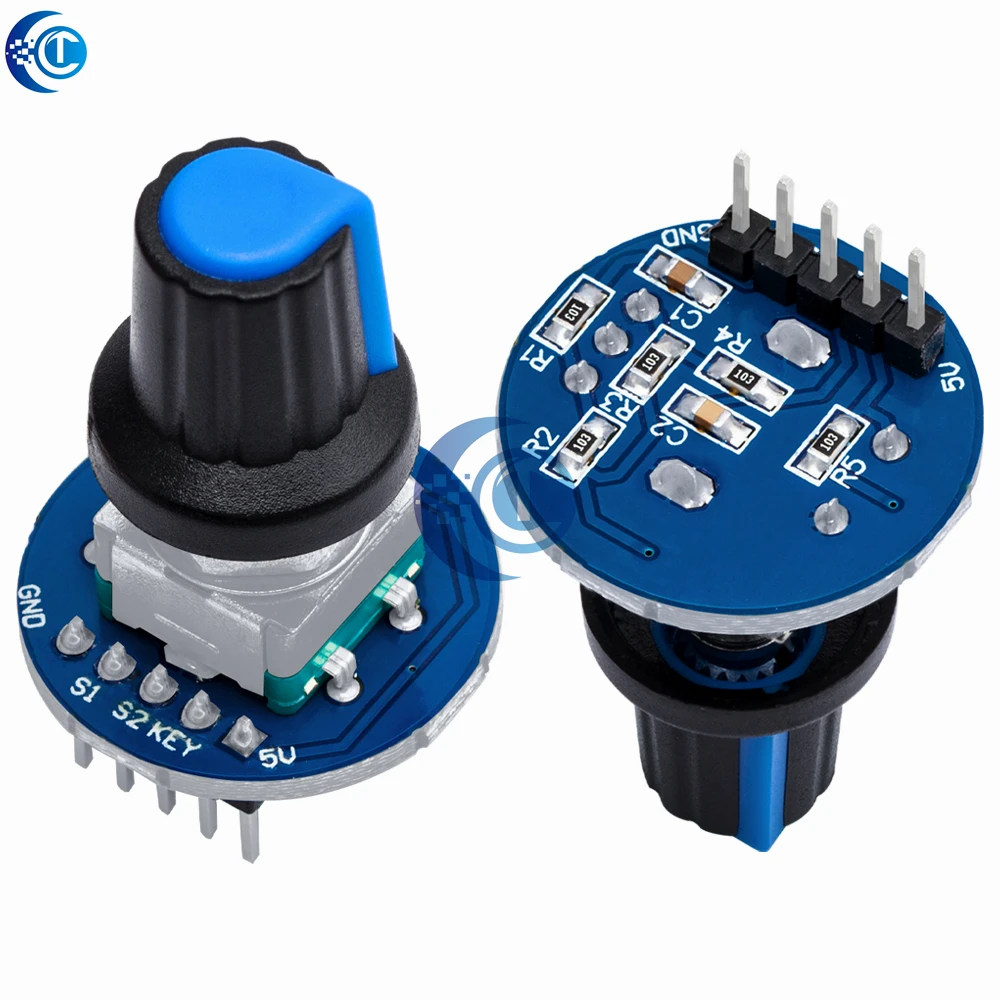 Module d'encodeur rotatif pour le développement de capteurs de briques Arduino, capuchon de bouton de potentiomètre rotatif Audio rond EC11