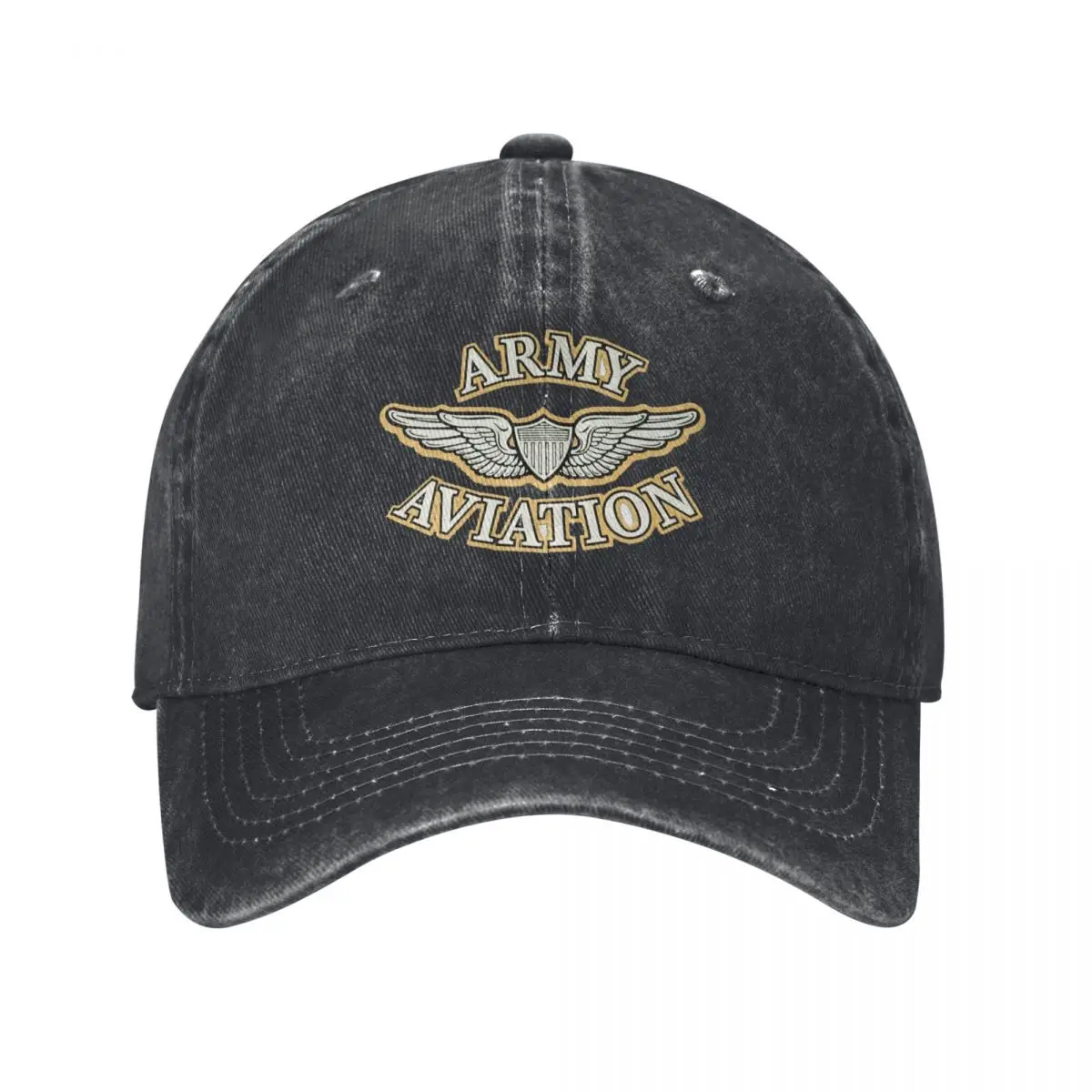 Army Aviation With Aircrew Wing Denim Baseball Cap Visor Hat Snapback Cotton Dad Hat