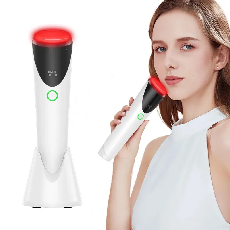 

Face and neck massager based on red light Portable facial massager Skin rejuvenation and face-saving device