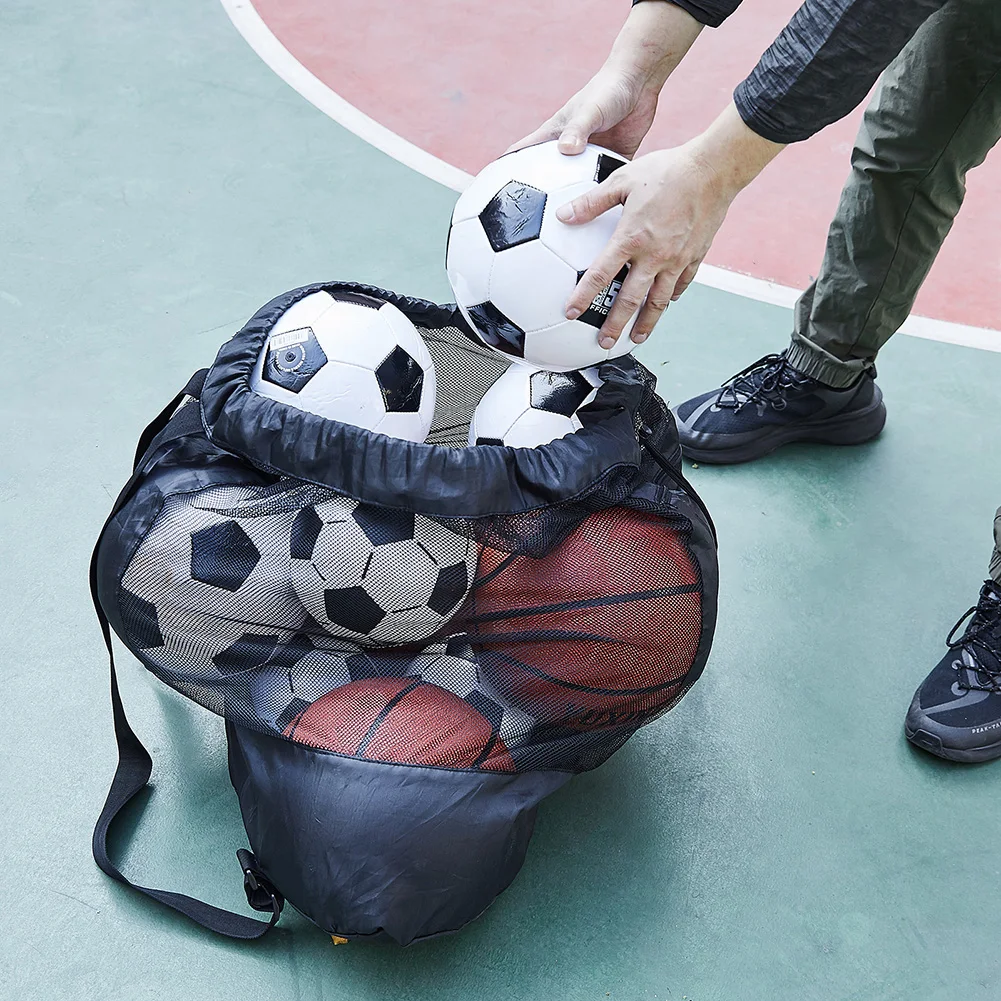 

Mesh Socce Ball Bag Large Sports Ball Bag with Shoulder Strap Team Work Ball Bags Gym Sports Equipment Bag for Adults Kids