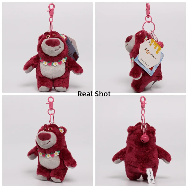 8/14cm Disney lasso Strawberry Bear peluche portachiavi animazione derivati zaino cartone animato ciondolo auto ciondolo borsa carina femminile