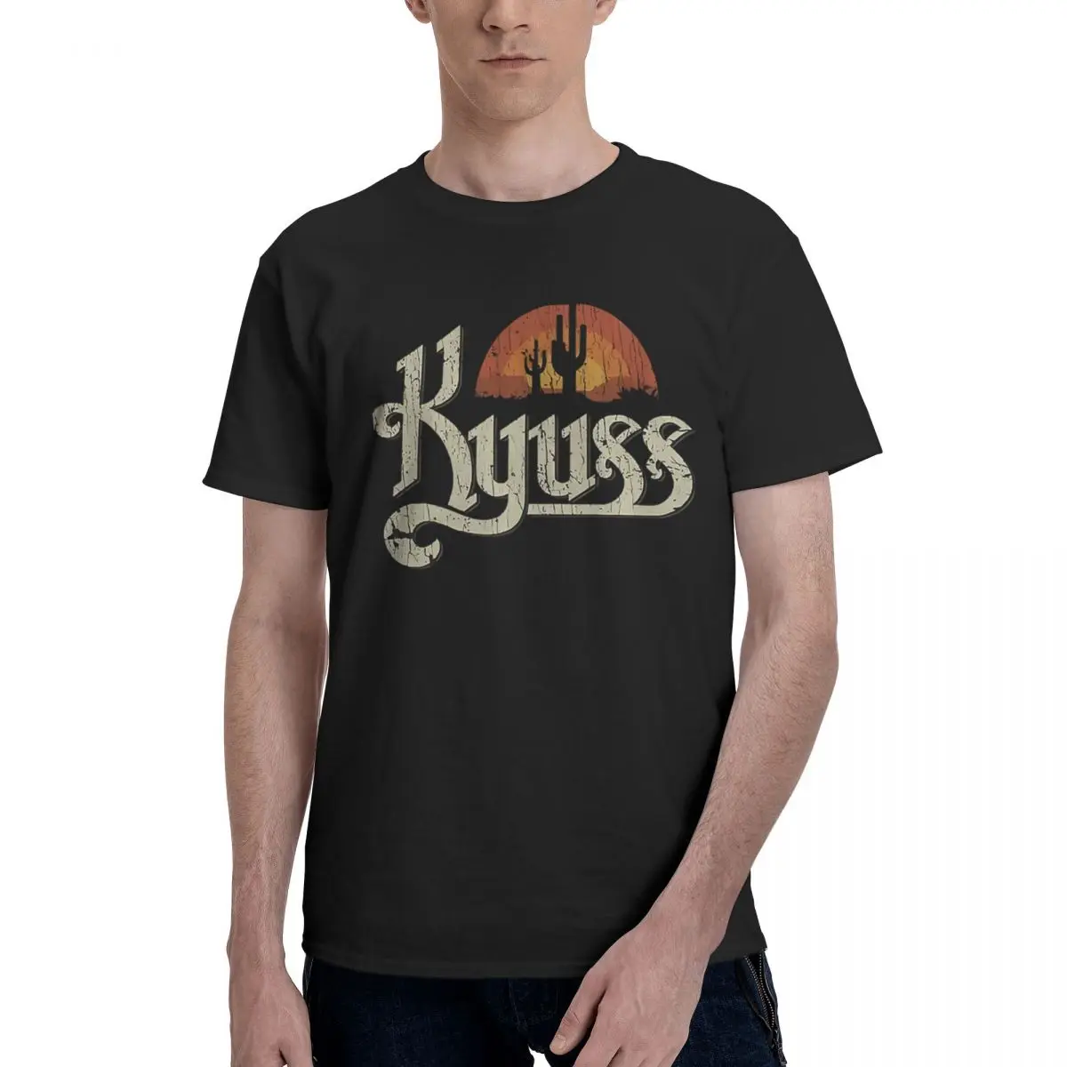Kyuss Sunset 1987, 100% algodón, повседневные, транспираемые, удобные, Totoro nuevos regalos и camisetas regalos для мужчин