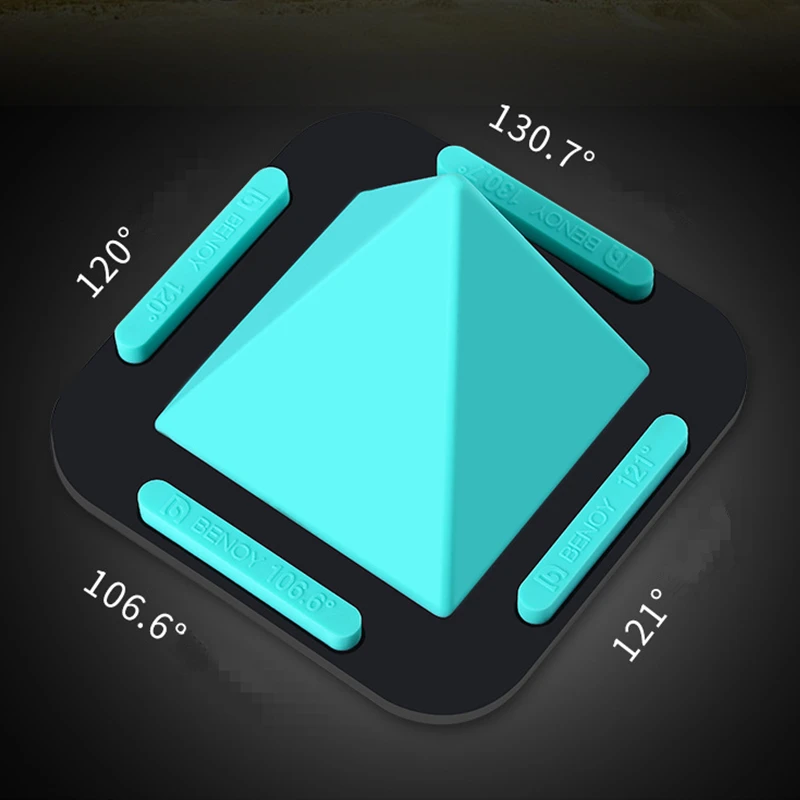 Supporto universale per telefono per pavimento da tavolo Design piramidale in silicone antiscivolo regolabile a 4 angoli per IPhone IPad Samsung Xiaomi 4-11"