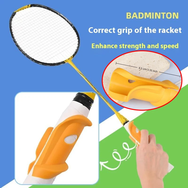 

1PCS PP Badminton Grip Aid Improve Skills Universal Tennis Racket Grip Assistance Badminton Racket Posture Correction