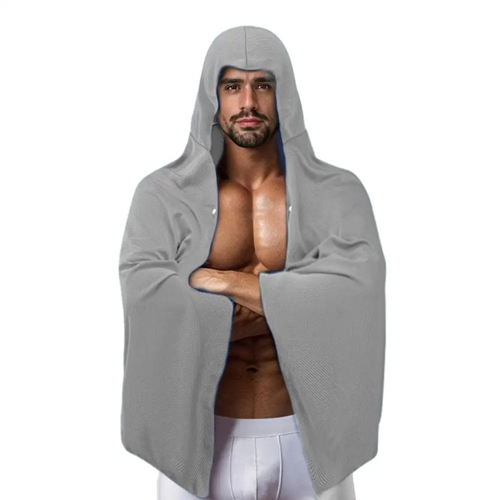 Cooling Hooded Cloak lce Cool Poncho Cover Up Super Absorbent Oversized Hooded Towel Wrap, 4-in-1 for Swimming Beach Pool Travel view 4